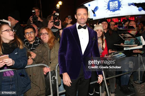 Hugh Jackman and fans during the Bambi Awards 2017 at Stage Theater on November 16, 2017 in Berlin, Germany.