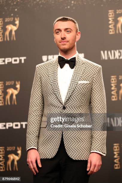 Singer Sam Smith during the Bambi Awards 2017 at Stage Theater on November 16, 2017 in Berlin, Germany.