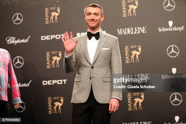 Singer Sam Smith during the Bambi Awards 2017 at Stage Theater on November 16, 2017 in Berlin, Germany.