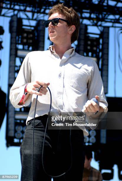 Hamilton Leithauser of The Walkmen performs as part of Day Two of the Sasquatch! Music Festival at the Gorge Amphitheatre on May 24, 2009 in Quincy,...