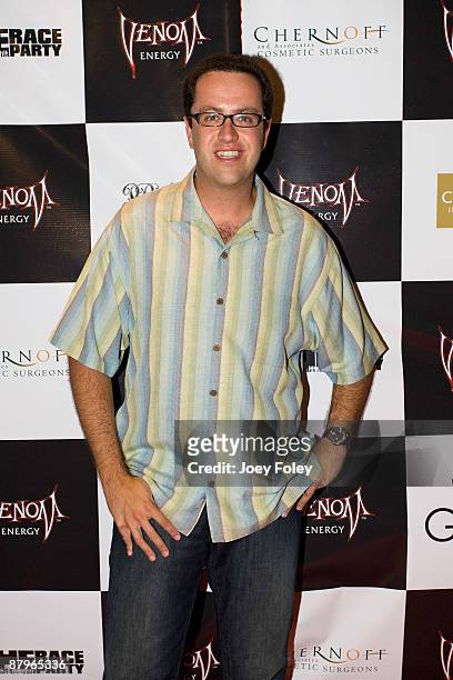 Jared S. Fogle AKA 'The Subway Guy' poses for a photo on the red carpet at an post Indy 500 race party at The Conrad Hotel on May 24, 2009 in...