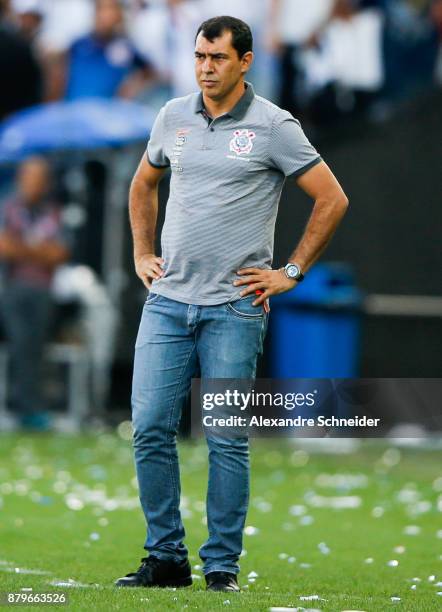 Fabio Carille, headcoach of Corinthians in action during the match against Atletico MG for the Brasileirao Series A 2017 at Arena Corinthians Stadium...