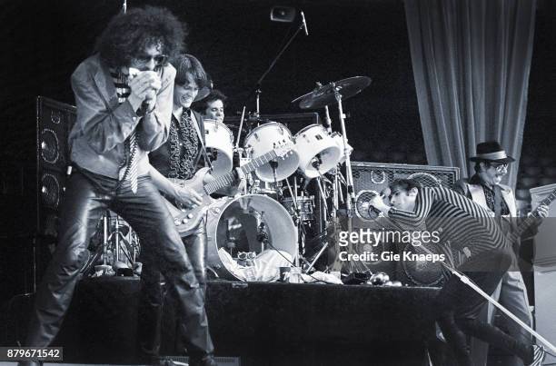 Opening for The Rolling Stones, Peter Wolf, John Geils, Magic Dick, Danny Klein, Stephen Jo Bladd, The J Geils Band, performing on stage, Feyenoord...