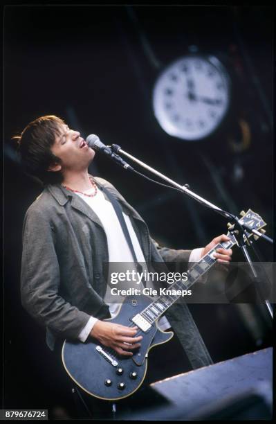 Lemonheads, Evan Dando, performing on stage, Pukkelpop Festival, Hasselt, Belgium, 27th August 1994.