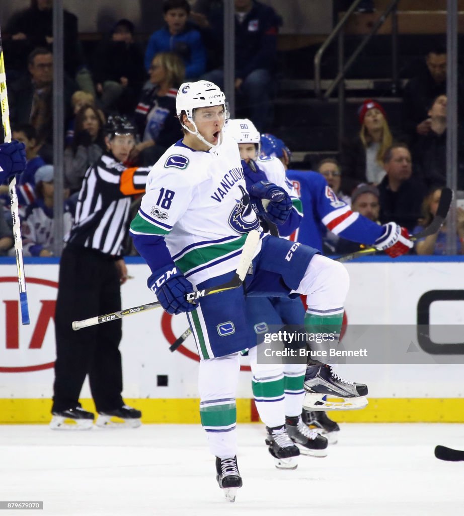 Vancouver Canucks v New York Rangers