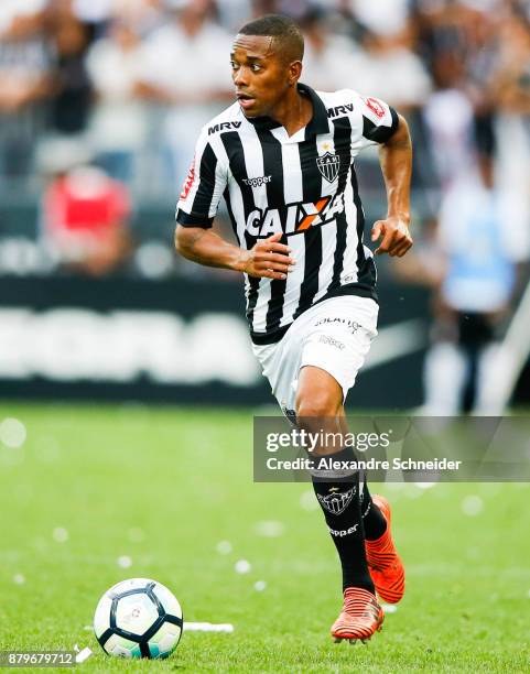 Robinho of Atletico MG in action during the match against Corinthians for the Brasileirao Series A 2017 at Arena Corinthians Stadium on November 26,...