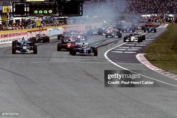 Ayrton Senna, Michael Schumacher, Williams-Renault FW16, Benetton-Ford B194, Grand Prix of San Marino, Autodromo Enzo e Dino Ferrari, Imola, 01 May...