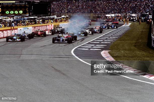 Ayrton Senna, Michael Schumacher, Williams-Renault FW16, Benetton-Ford B194, Grand Prix of San Marino, Autodromo Enzo e Dino Ferrari, Imola, 01 May...