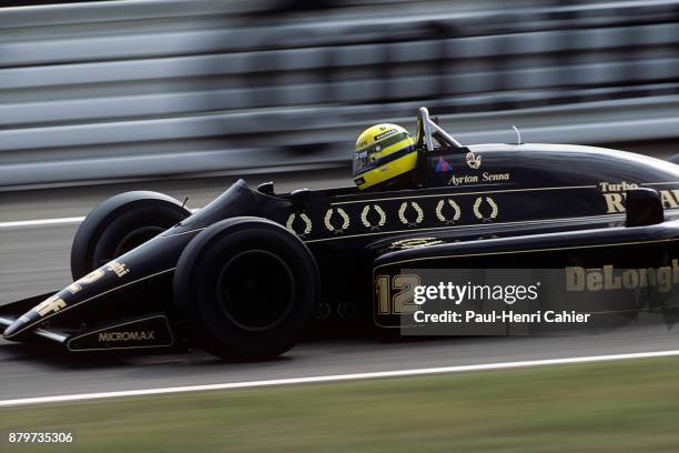 Ayrton Senna, Lotus-Renault 98T, Grand Prix of Germany, Hockenheimring, 27 July 1986.