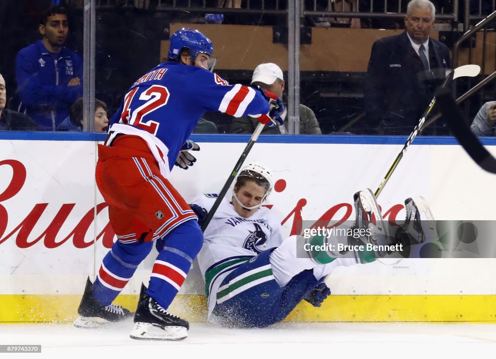 Vancouver Canucks v New York Rangers