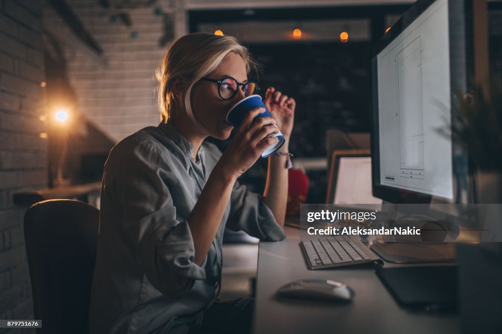 Lite kaffe för sen nattskift