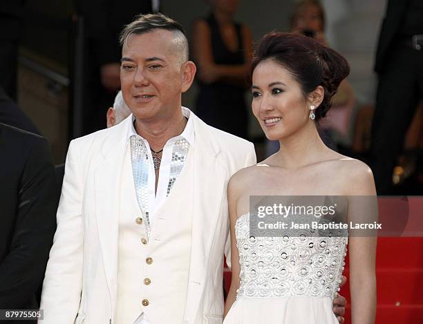 Anthony Wong and Michele Ye attends the premiere of ''Vengeance'' at the Grand Theatre Lumiere during the 62nd Annual Cannes Film Festival on May 17,...