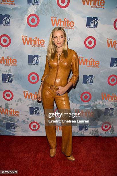 Actress Kristanna Loken attends the Shaun White Snowboarding Video Game Launch Party at Boulevard3 on November 11, 2008 in Hollywood, California.