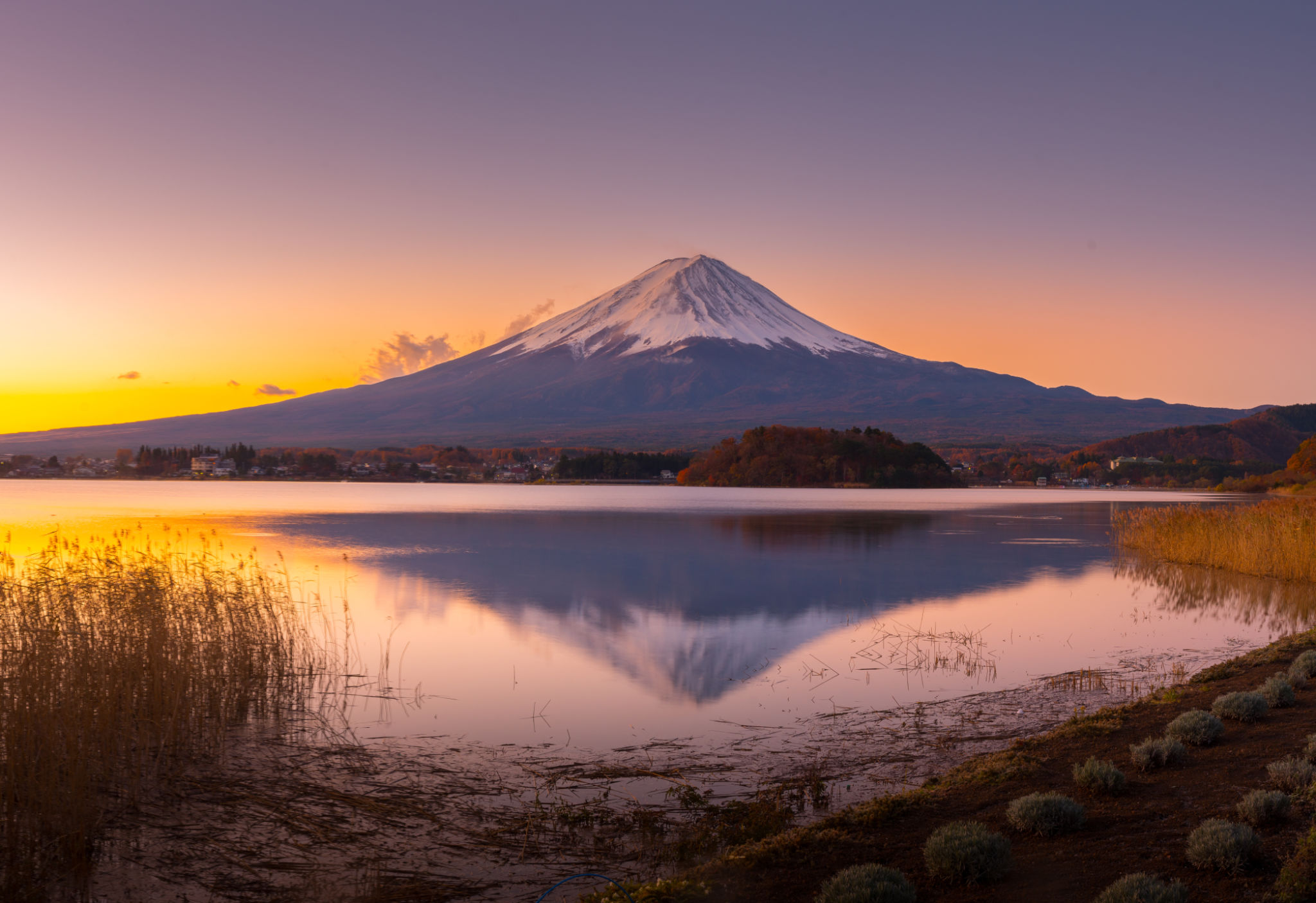 sunset Mt. Fuji