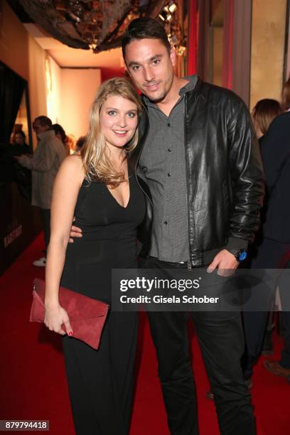 Lara Mandoki and her boyfriend Nikola during the New Faces Award Style 2017 at "The Grand" hotel on November 15, 2017 in Berlin, Germany.