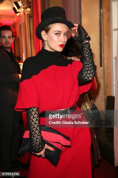 Model Caro Cult during the New Faces Award Style 2017 at "The Grand" hotel on November 15, 2017 in Berlin, Germany.