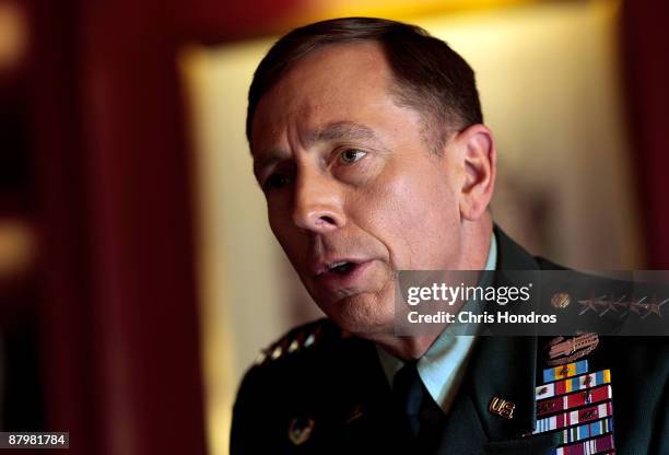 Head of U.S. Central Command General David Petraeus gives an interview May 24, 2009 in Prague, Czech Republic. In a recent interview, General...