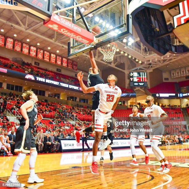 Jarrett Culver of the Texas Tech Red Raiders watches his shot during the game against the Wofford Terriers on November 22, 2017 at United...