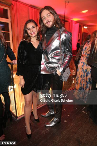 Julia Obst and Riccardo Simonetti during the New Faces Award Style 2017 at "The Grand" hotel on November 15, 2017 in Berlin, Germany.