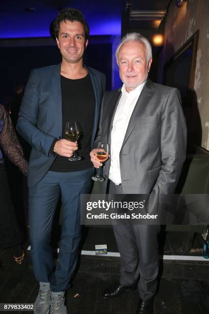 Jonas Grashey, Managing Director Bunte and Wolfgang Kubicki during the New Faces Award Style 2017 at "The Grand" hotel on November 15, 2017 in...