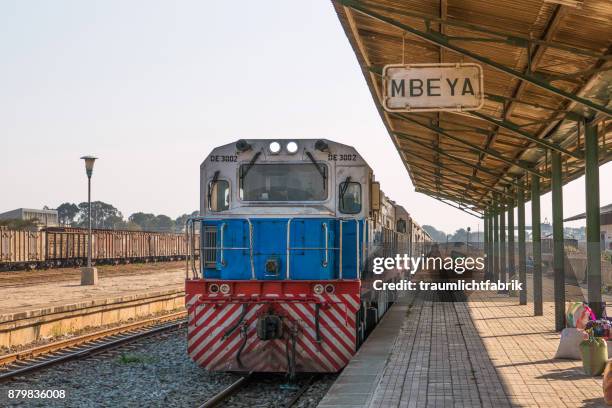 tazara train at mbeya train station - mbeya stock pictures, royalty-free photos & images