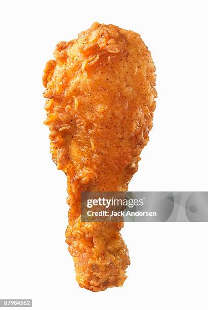 fried chicken leg - hühnchenunterschenkel stock-fotos und bilder