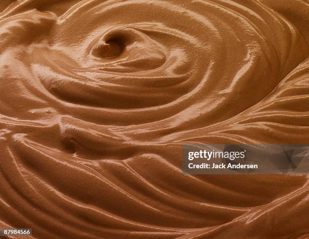 chocolate swirl - jogurt textur stock-fotos und bilder