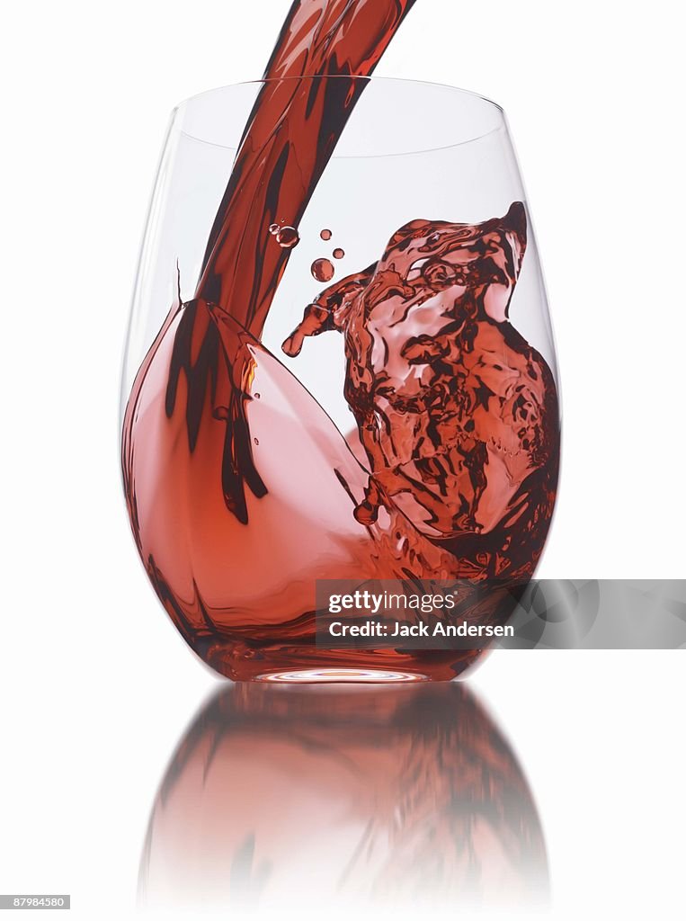 Juice pouring into glass