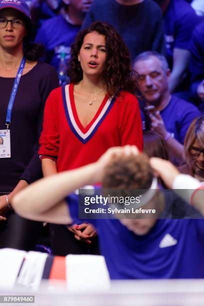 FranceJo Wilfried Tsonga's girlfriend Noura El Shwekh attends the Davis Cup Final during day 3 of the Davis Cup World Group final between France and...