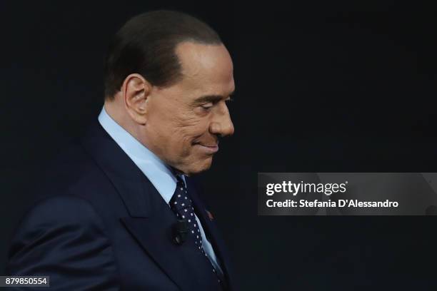 Silvio Berlusconi attends 'Che Tempo Che Fa' Tv Show on November 26, 2017 in Milan, Italy.