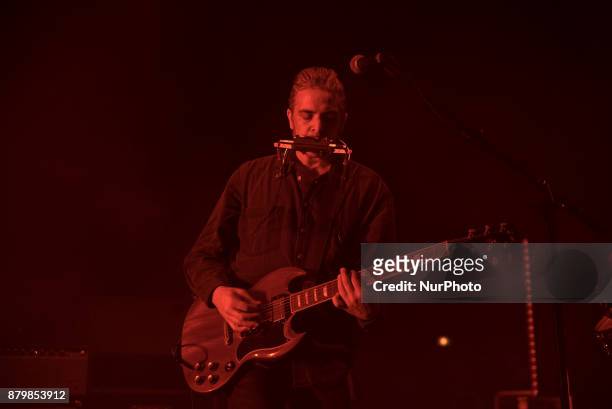 Peter Hayes from Black Rebel Motorcycle Club performs at O2 Academy Brixton, London on November 4, 2017. Black Rebel Motorcycle Club is an American...