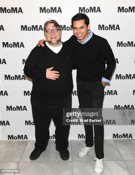 Director Guillermo del Toro and MoMA Chief Curator Of FilmÊ Rajendra Roy attend the MoMA's Contenders Screening of "The Shape of Water" at MOMA on...