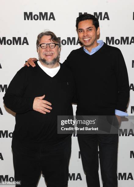 Director Guillermo del Toro and MoMA Chief Curator Of FilmÊ Rajendra Roy attend the MoMA's Contenders Screening of "The Shape of Water" at MOMA on...