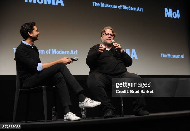 MoMA Chief Curator Of FilmÊ Rajendra Roy and Director Guillermo del Toro attend the MoMA's Contenders Screening of "The Shape of Water" at MOMA on...