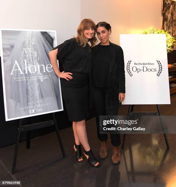 Executive producer Kathleen Lingo and director Garrett Bradley attends "Alone" Screening with Ava DuVernay and Director Garrett Bradley Presented by...