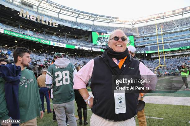 Mario Batali attends the Carolina Panthers vs New York Jets game at MetLife Stadium on November 26, 2017 in East Rutherford, New Jersey.