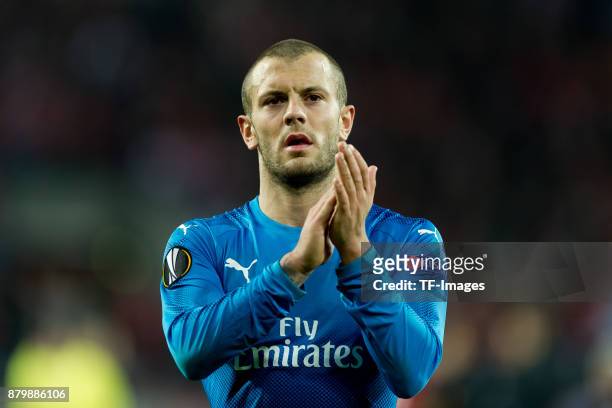 Jack Wilshere of Arsenal looks on during the UEFA Europa League Group H soccer match between 1.FC Cologne and Arsenal FC at the Rhein-Energie stadium...