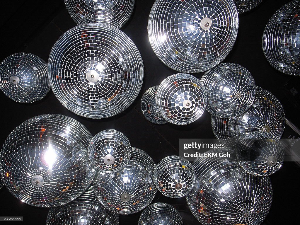 Disco ball chandelier
