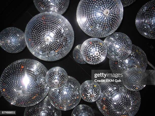 disco ball chandelier - disco ball stock pictures, royalty-free photos & images