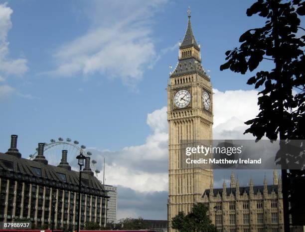 big ben and london eye - london eye big ben stock pictures, royalty-free photos & images