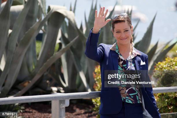 Actress Giovanna Mezzogiorno attends the Vincere photocall at the Palais Des Festivals during the 62nd International Cannes Film Festival on May...