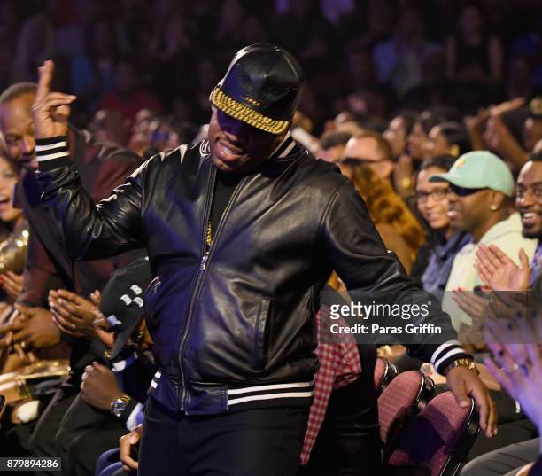 Michael Bivins of of Bell Biv DeVoe accepts the Soul Train Certified Award at the 2017 Soul Train Awards, presented by BET, at the Orleans Arena on...