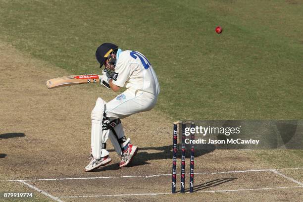 Ed Cowan of NSW bats during day four of the Sheffield Shield match between New South Wales and Victoria at North Sydney Oval on November 27, 2017 in...