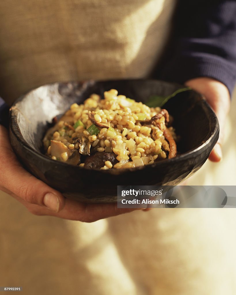 Mushroom and barley ragout