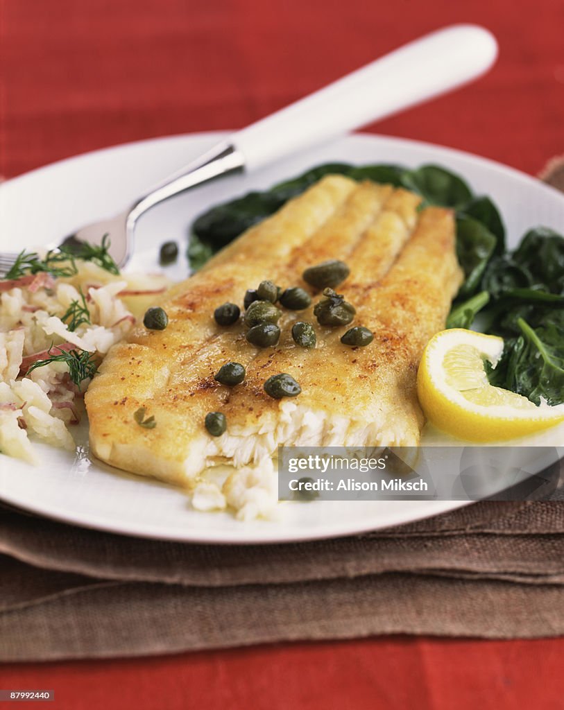 Baked fish with capers