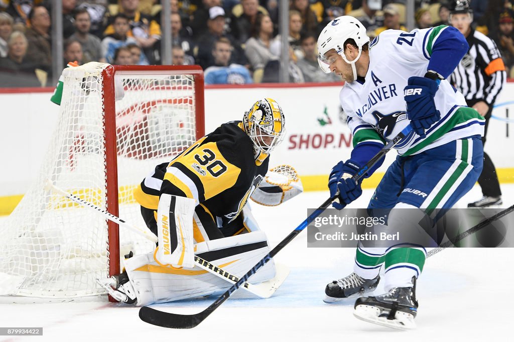 Vancouver Canucks v Pittsburgh Penguins