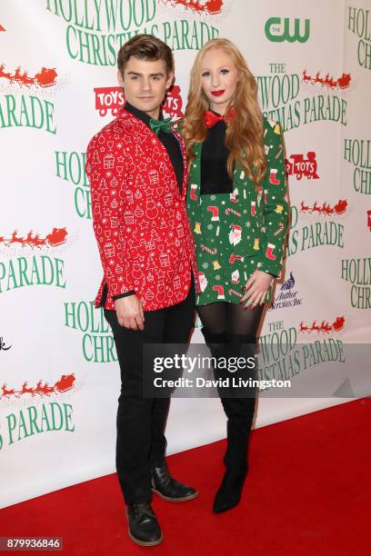 Garrett Clayton and Elizabeth Stanton at 86th Annual Hollywood Christmas Parade on November 26, 2017 in Hollywood, California.