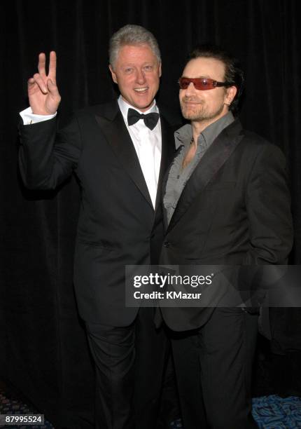 Former President Bill Clinton and Bono