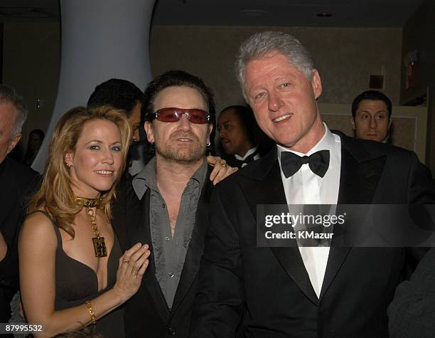 Sheryl Crow, Bono and former President Bill Clinton