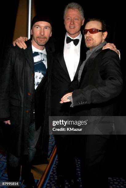 The Edge, former President Bill Clinton and Bono